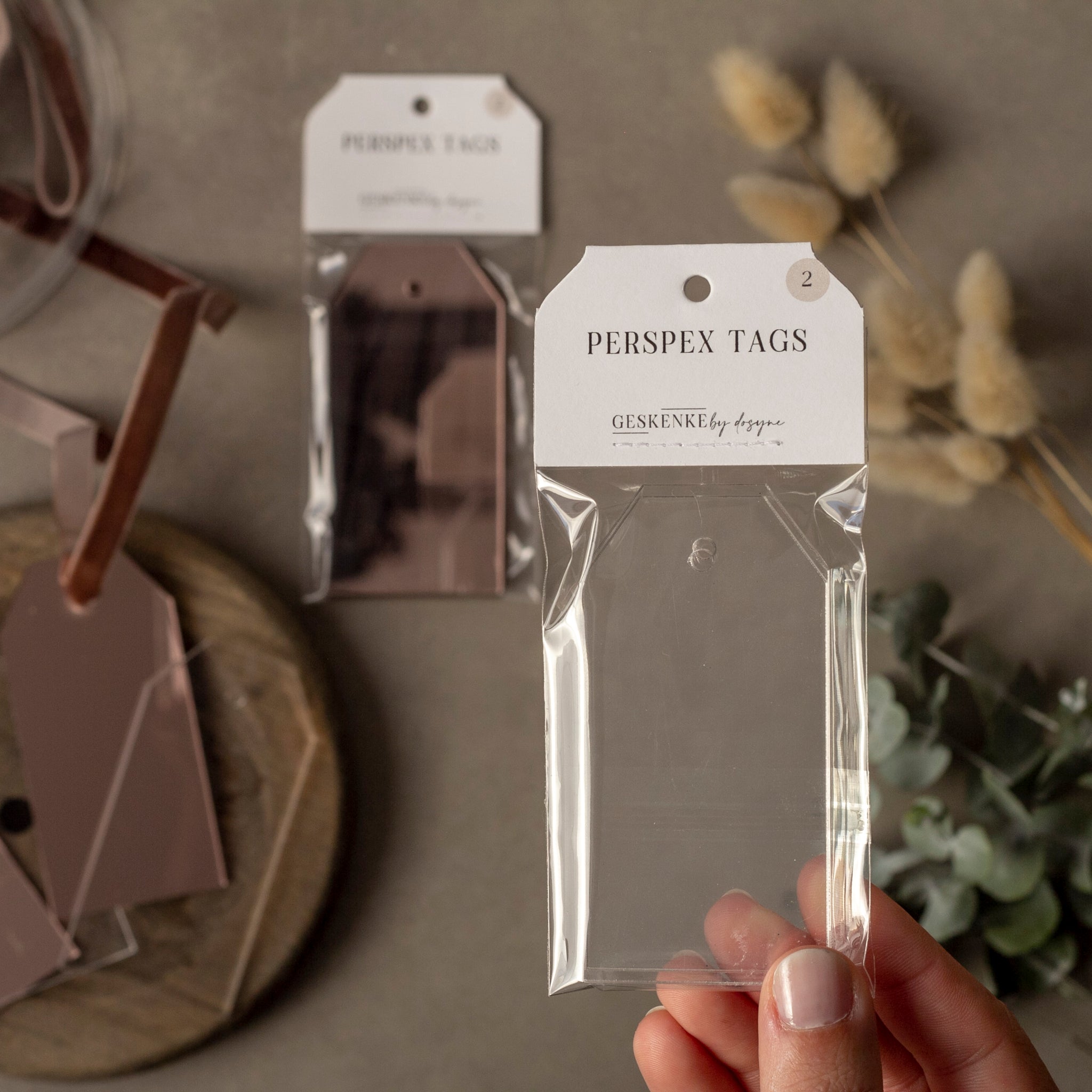 Perspex Tags Perspex Gift Tags • Set of 2 – Geskenke by Dosyne