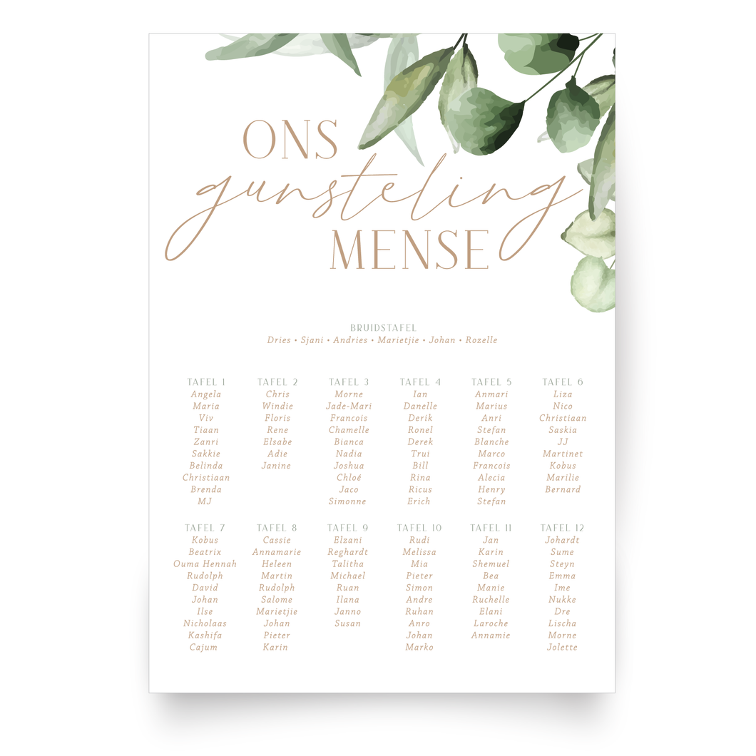 Seating Chart Board