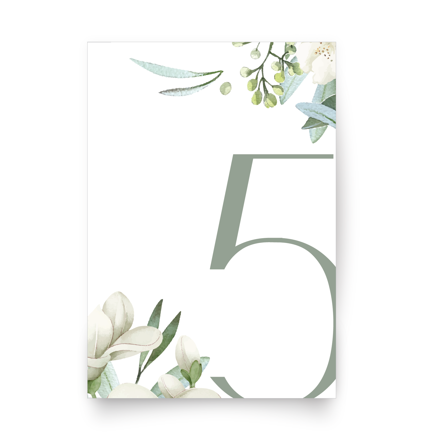 Table Number Card