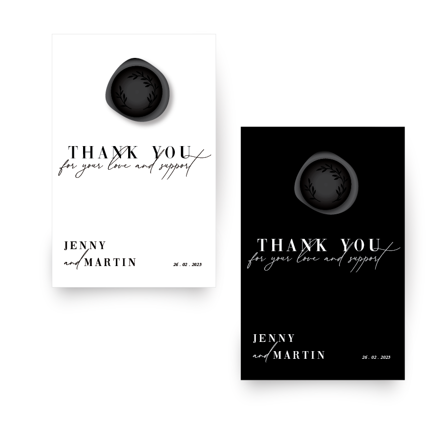 Thank You Card with Wax Seal