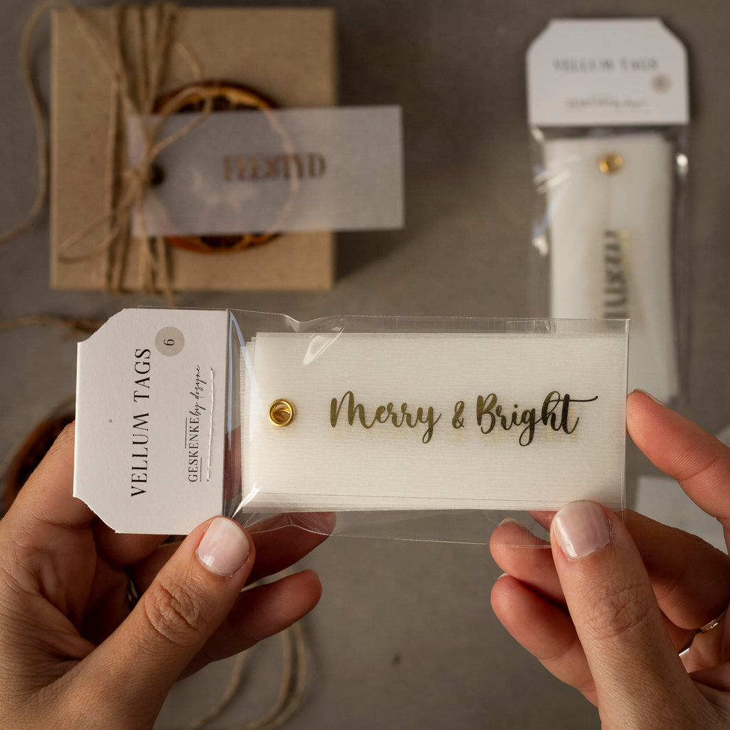Gold Foiled Gift Tags • Set of 6