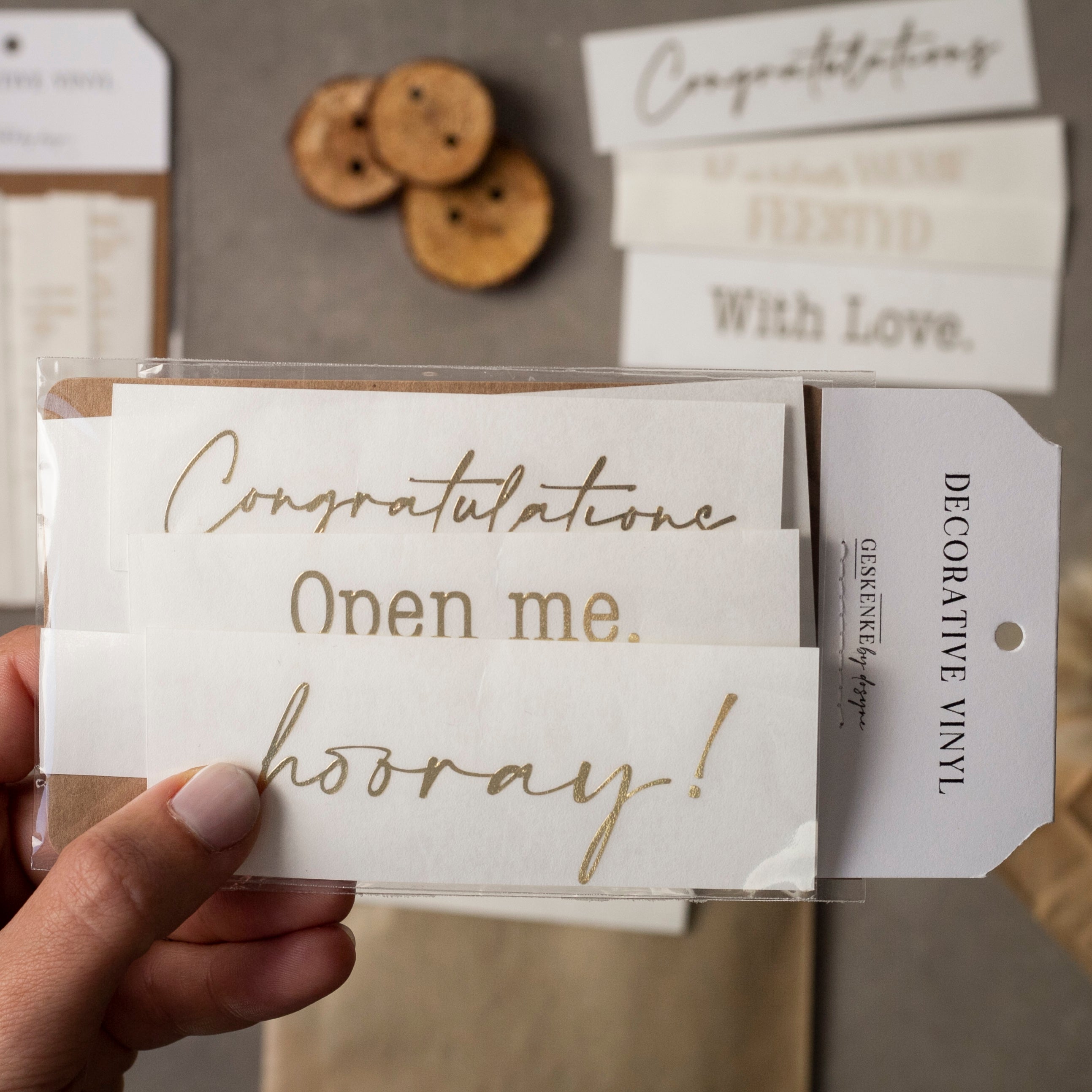 Decorative Vinyl Stickers • Set of 6