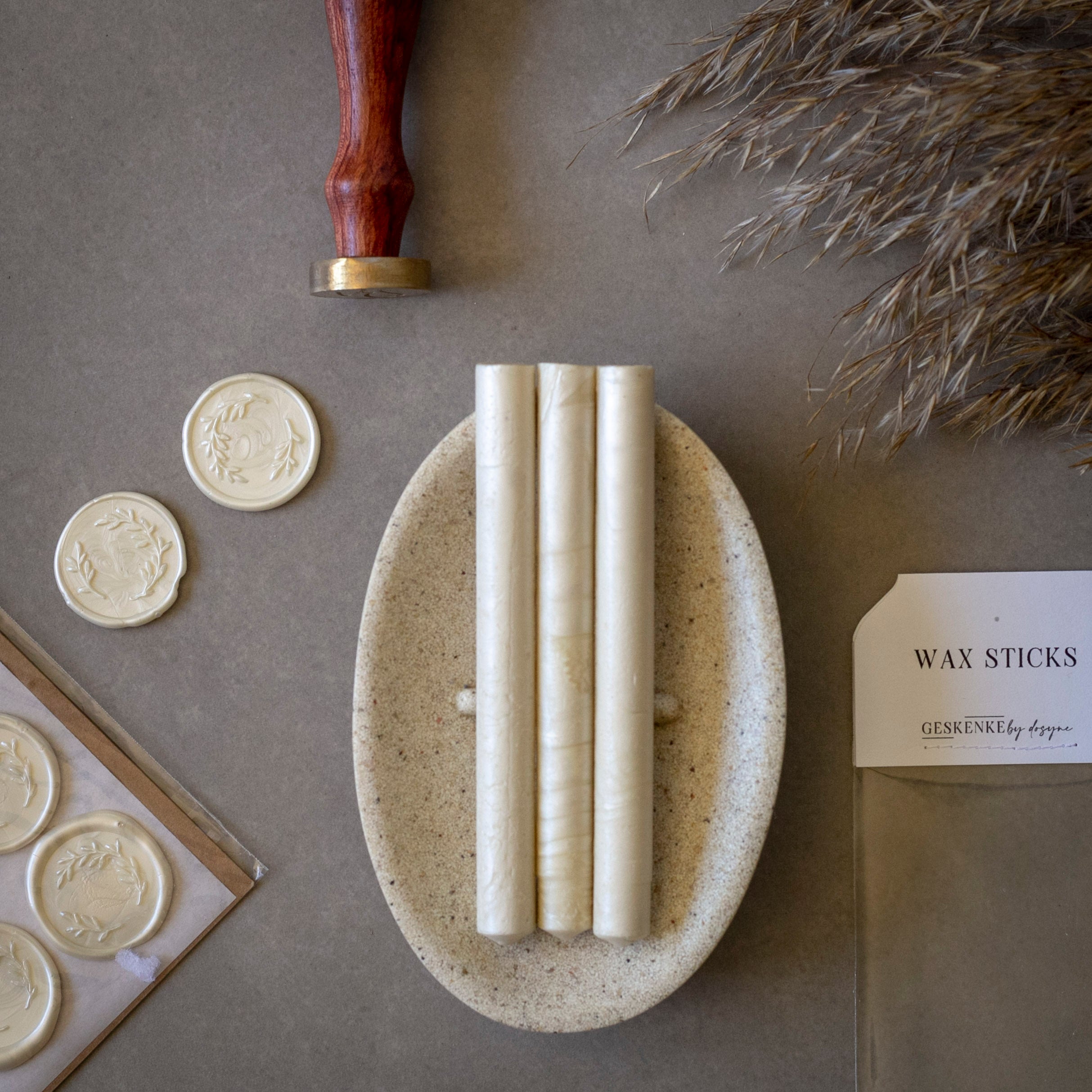 White Pearl Wax Sticks • Metallic