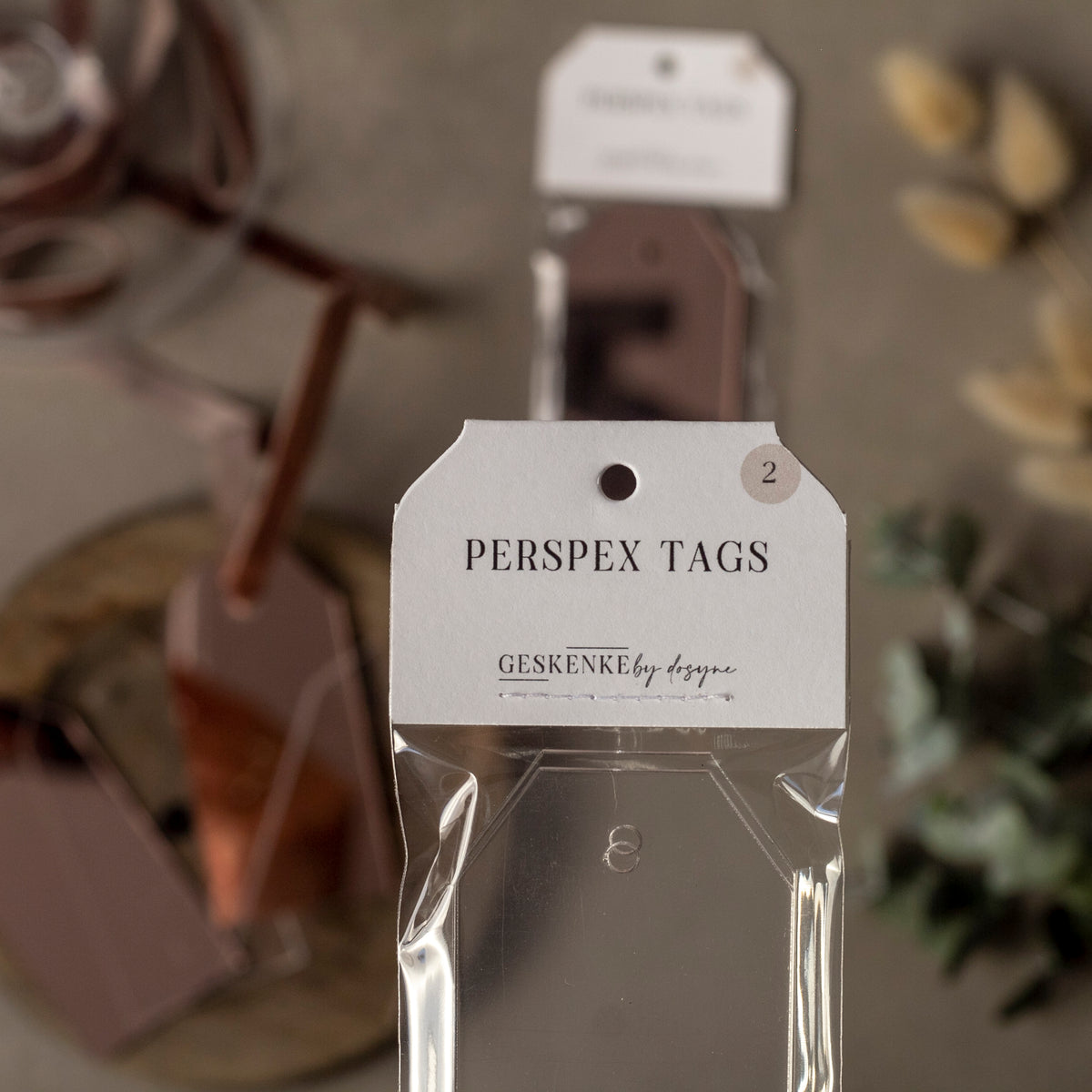Perspex Tags Perspex Gift Tags (2) • Clear – Geskenke by Dosyne