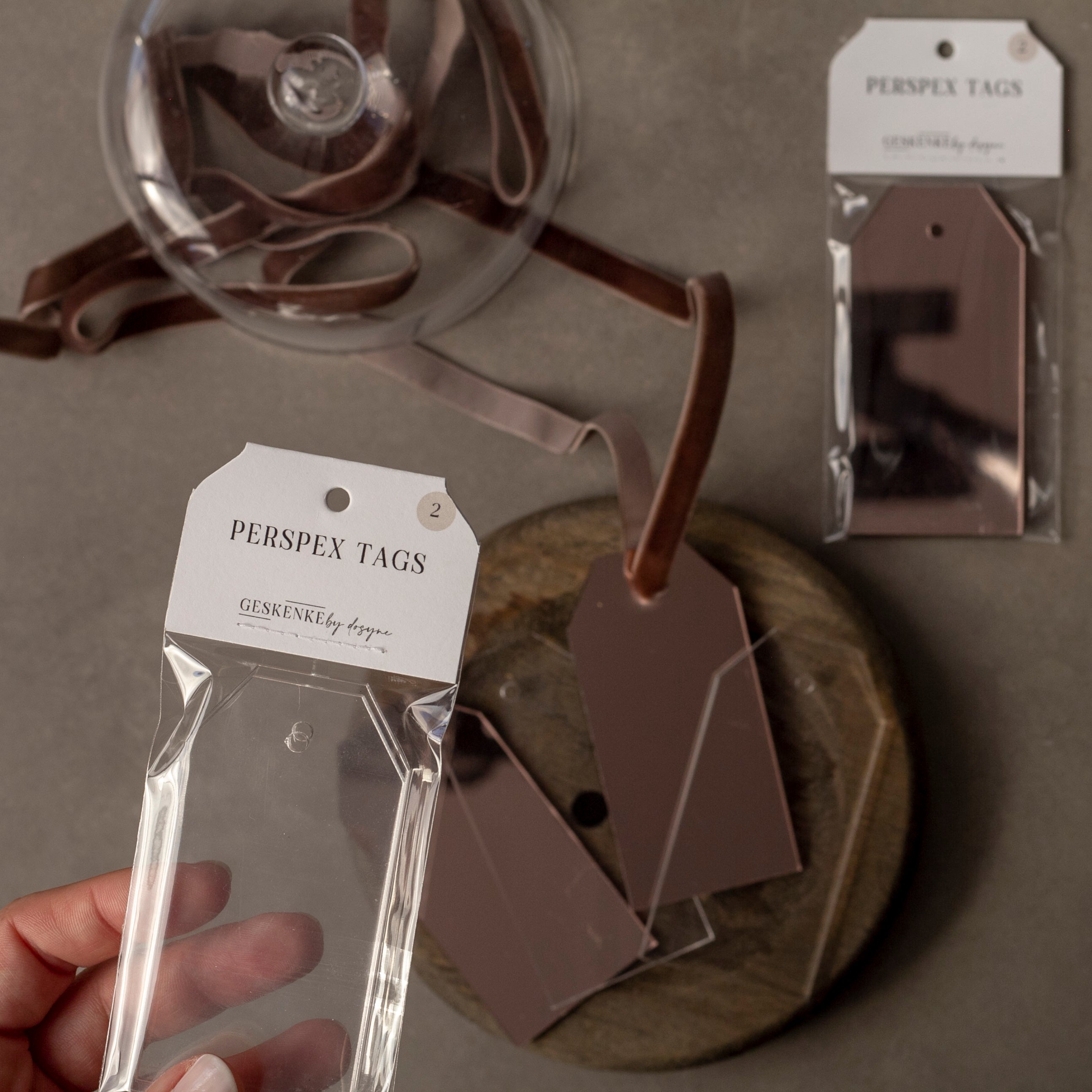 Perspex Gift Tags • Clear