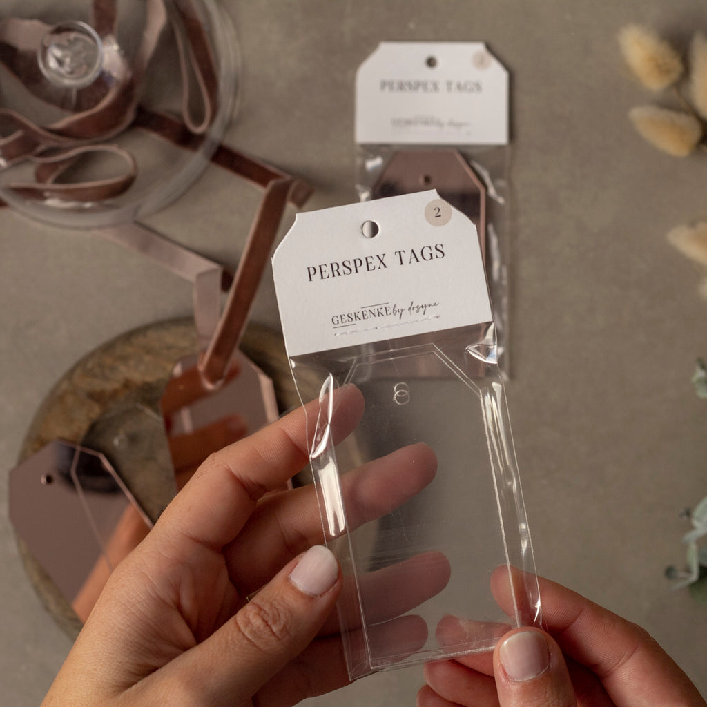 Perspex Gift Tags • Clear