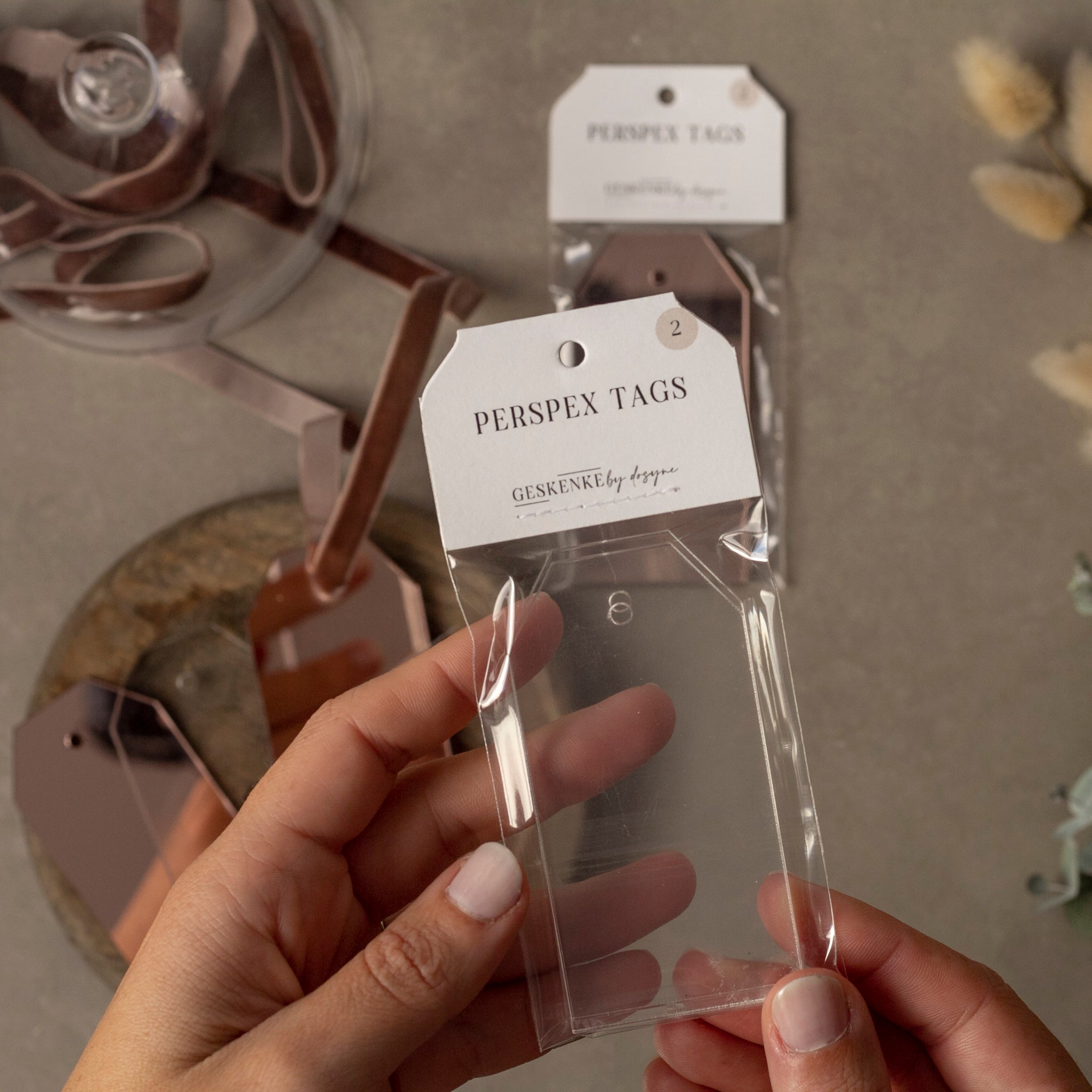 Perspex Tags Perspex Gift Tags • Clear – Geskenke by Dosyne