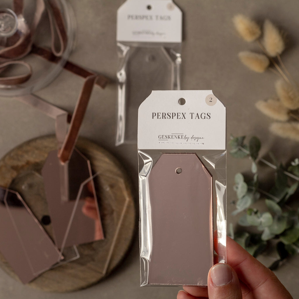 Perspex Gift Tags • Rose Gold