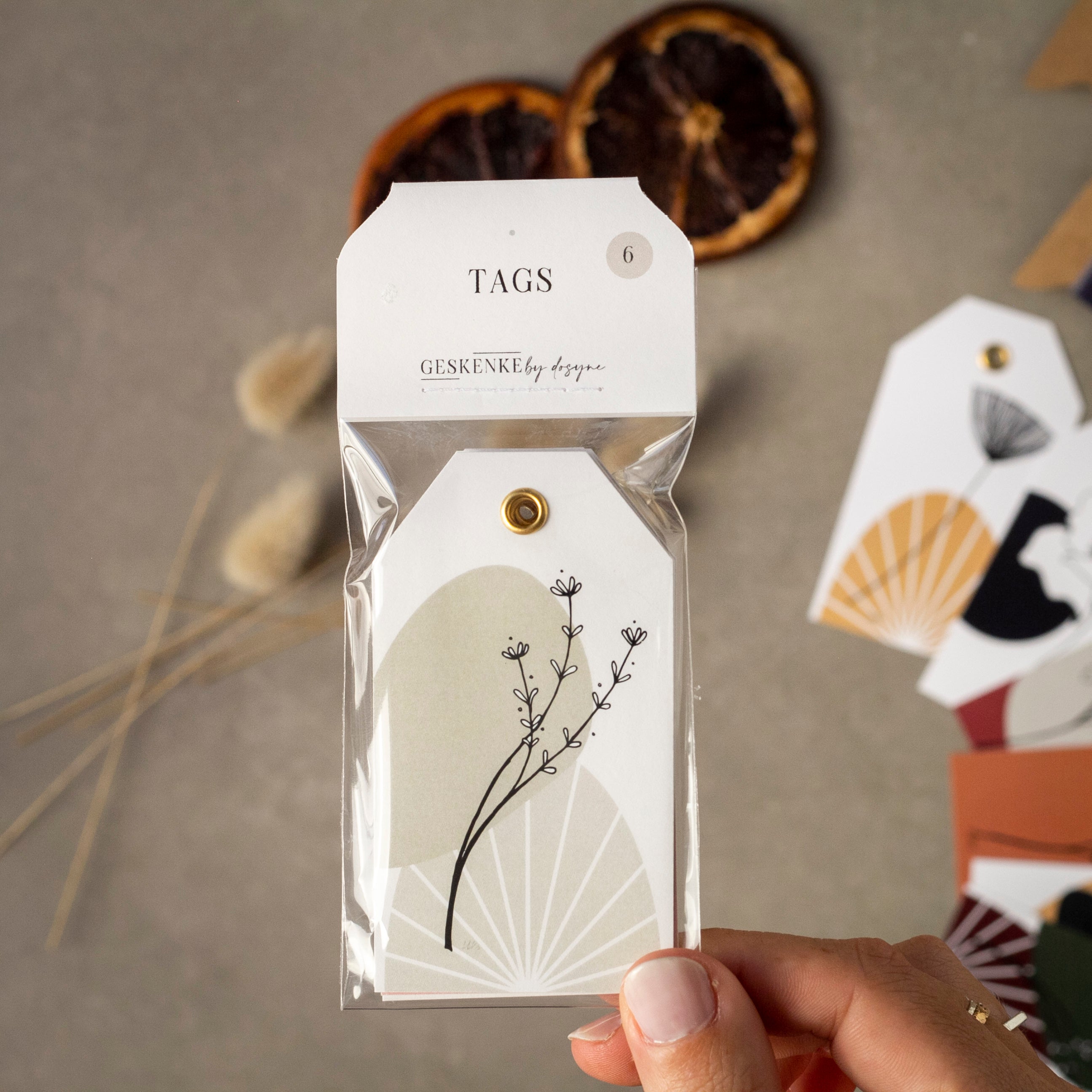 Gold Eyelet Gift Tags • Set of 6