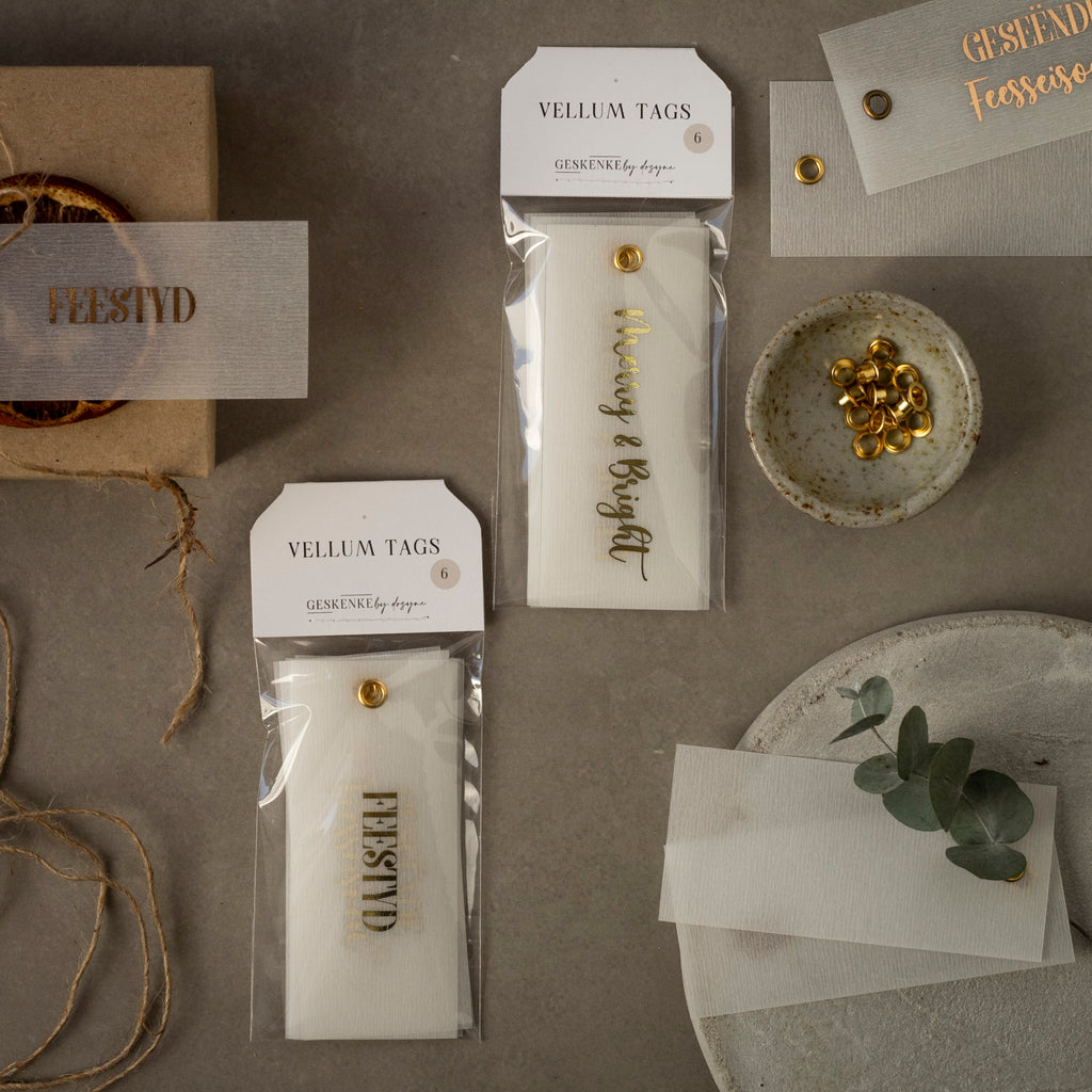 Gold Foiled Gift Tags • Set of 6
