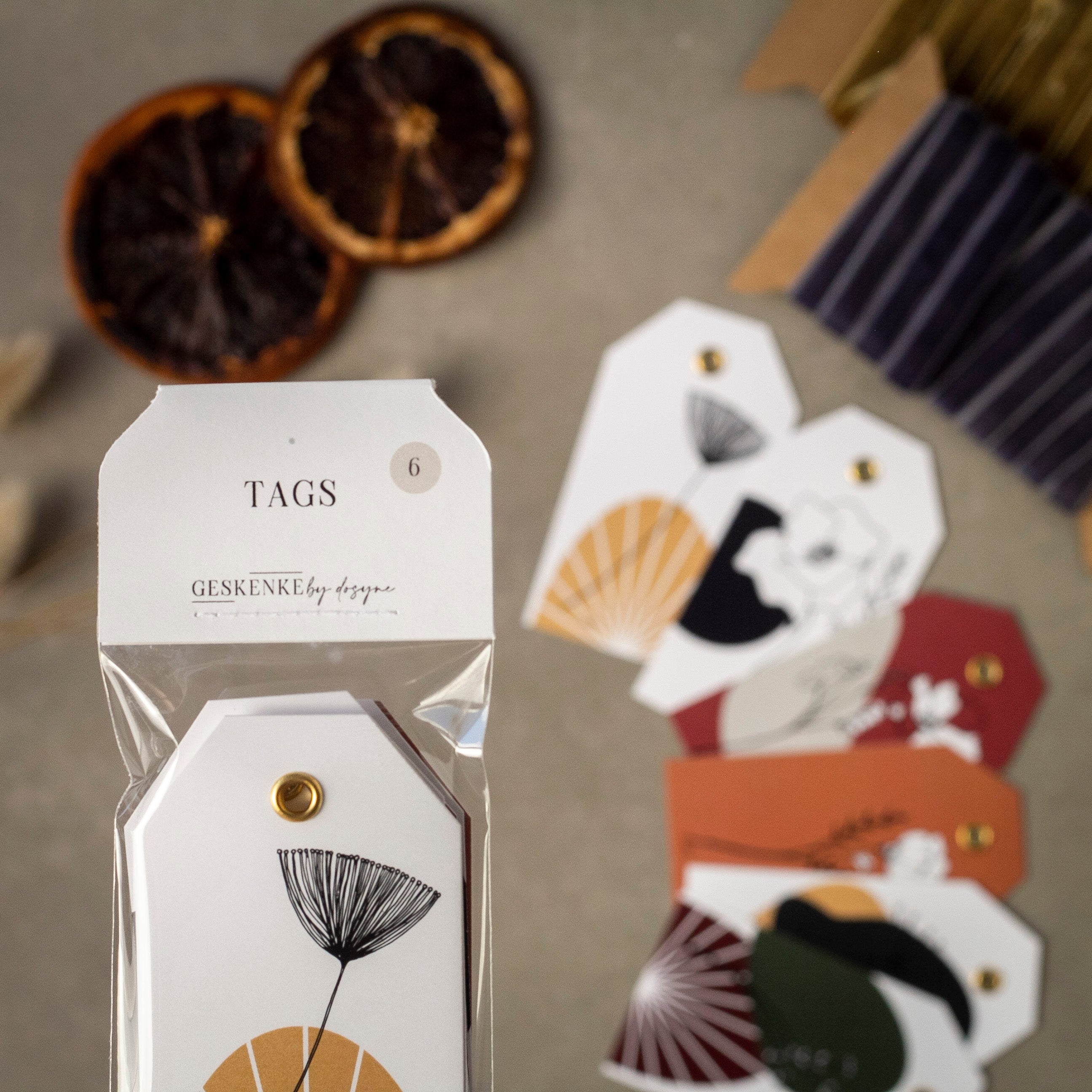Gold Eyelet Gift Tags • Set of 6